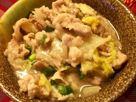 べったら漬けの残り汁で 豚肉と白菜のトロ旨煮